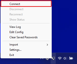 Select connect from the options listed