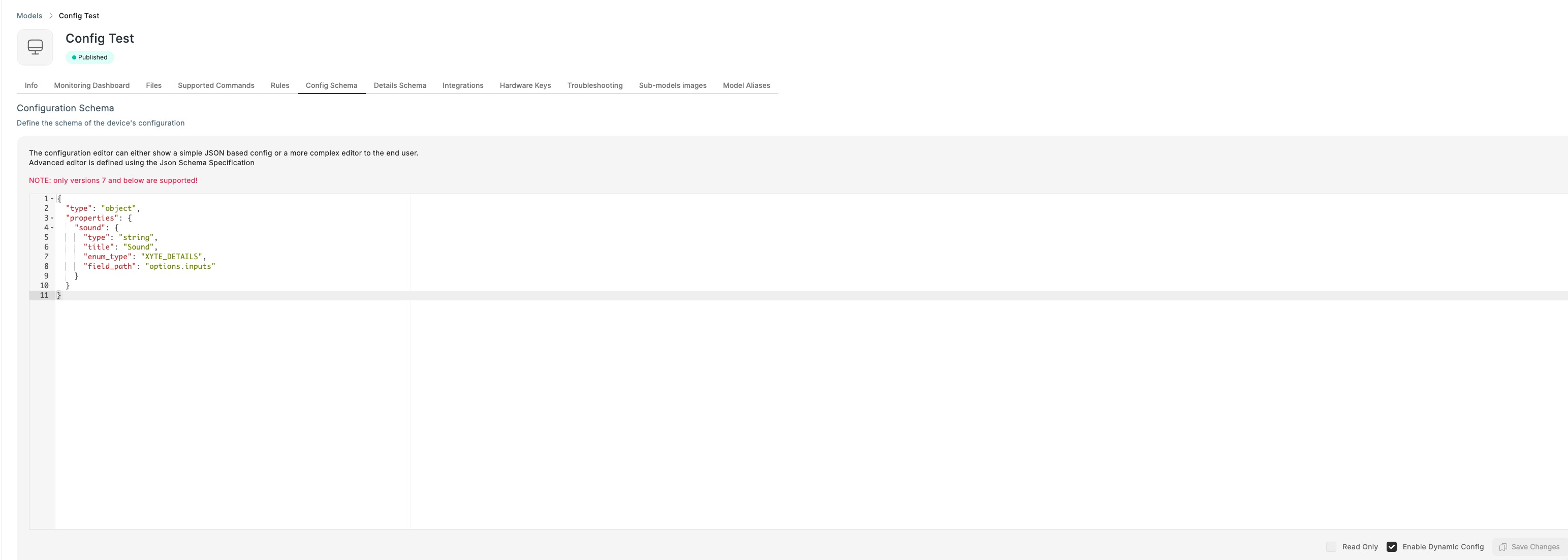 Configuration Schema
