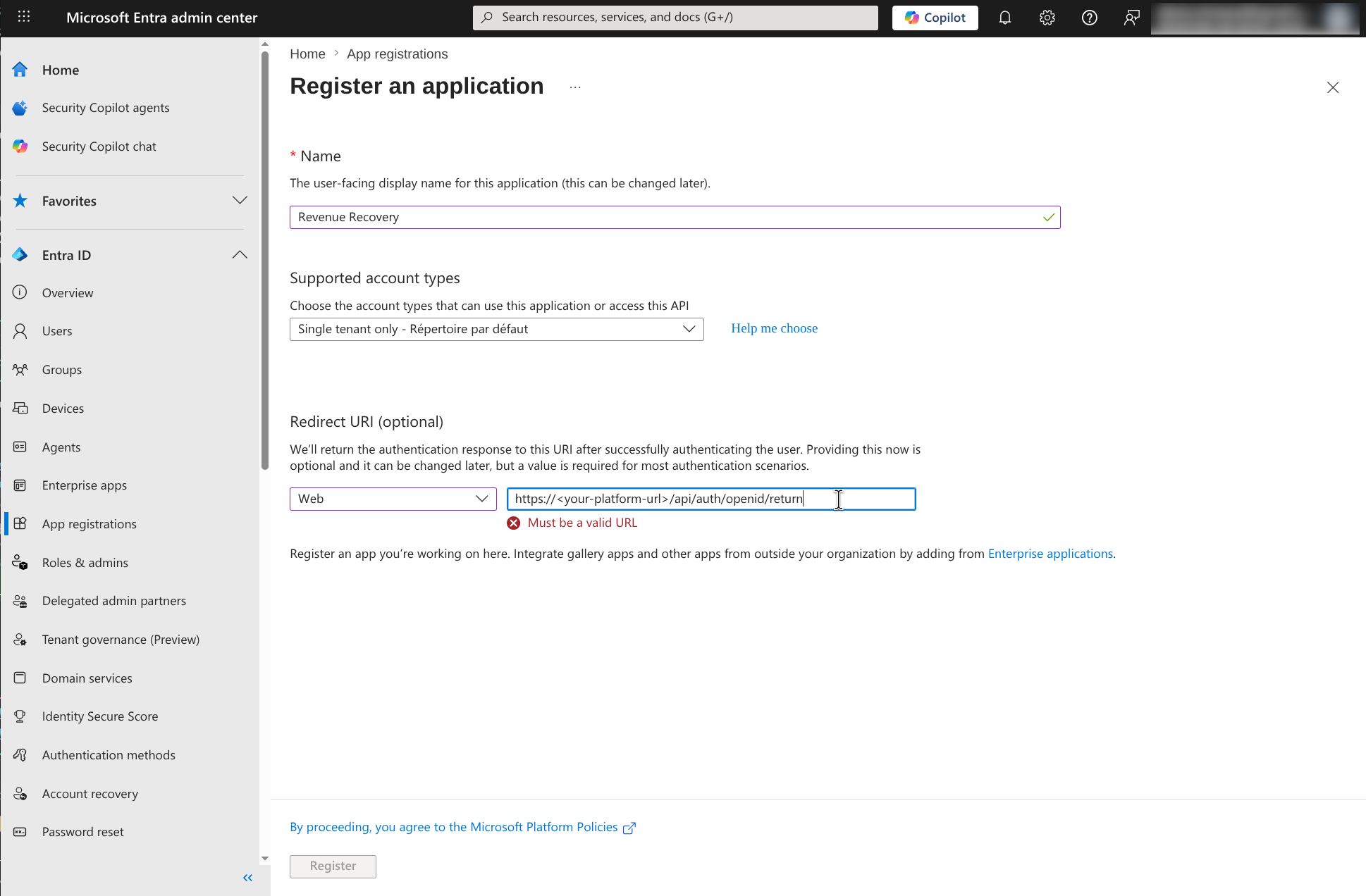 Register an Application