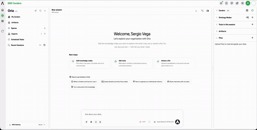 Screenshot: New space creation form showing Space name, What is it for?, Standing instructions, and Reference files fields