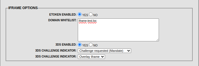 PayConex® Portal iFrame Options