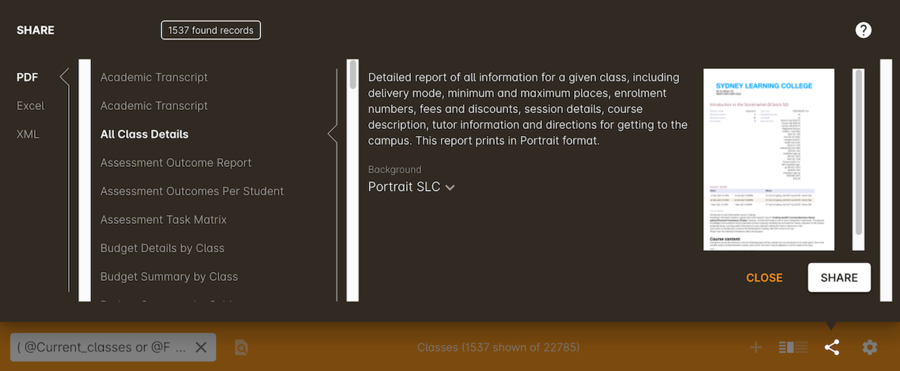 Figure 297. Preview in the print view