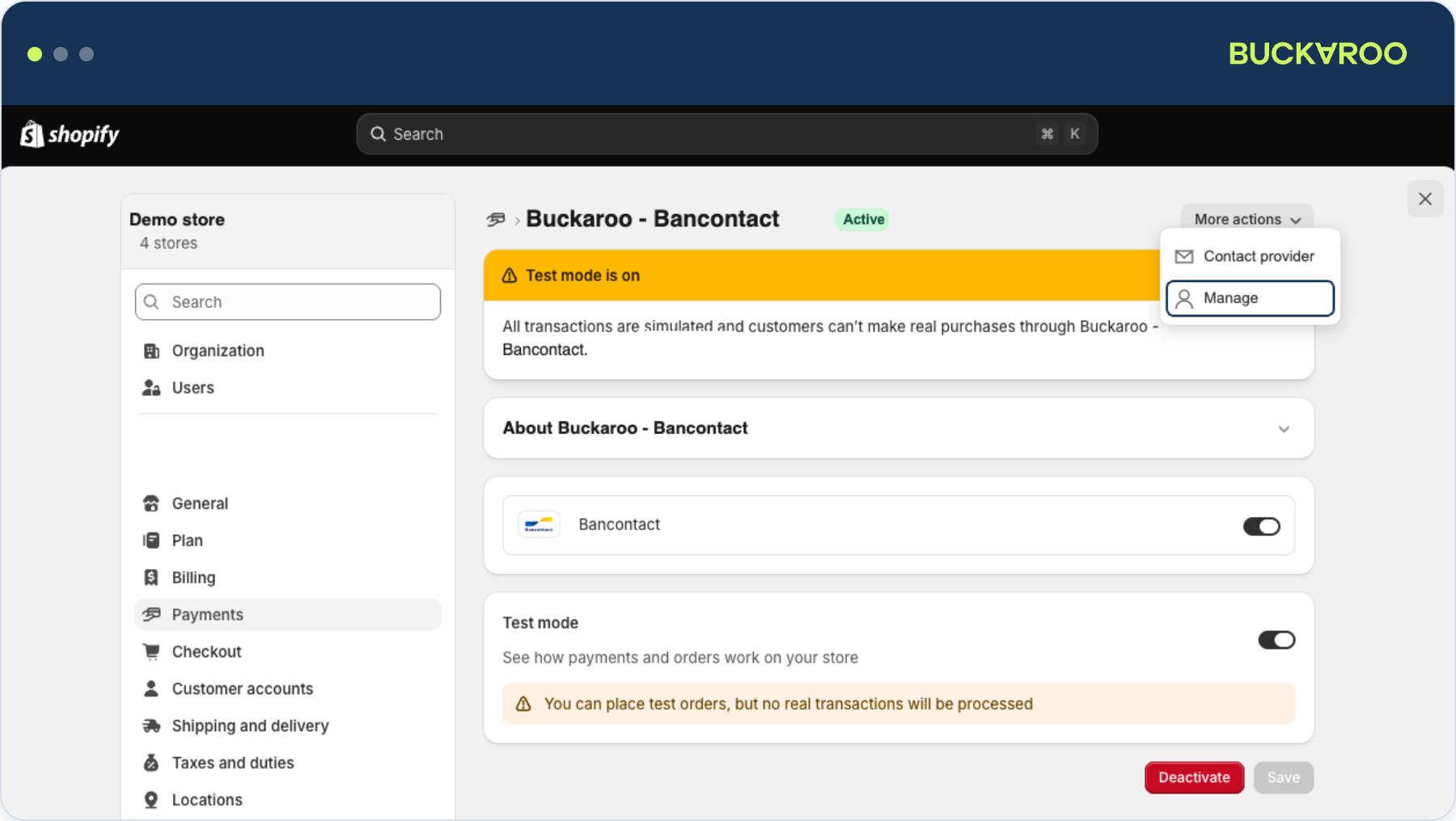 Manage app