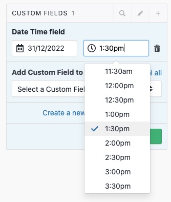 Time picker within custom fields always shows am/pm format