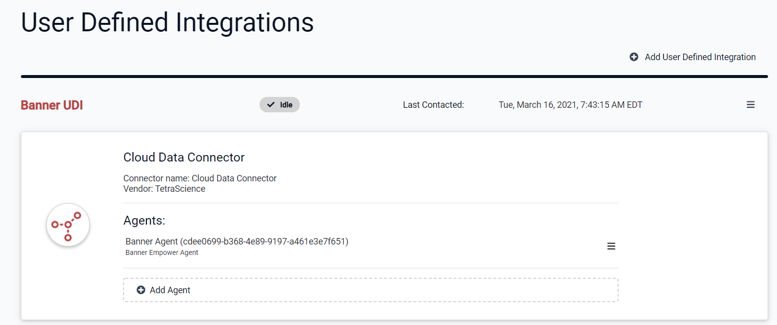 New User Defined Integration Has Been Added