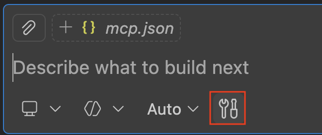 To see Miro's MCP Server tools, click on the _tools_ icon and you should see Miro's tools.