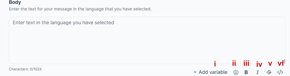 Figure 43: The tools in the editor field.