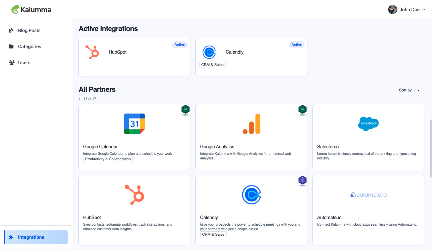 Example In-App Marketplace embedded within a product interface