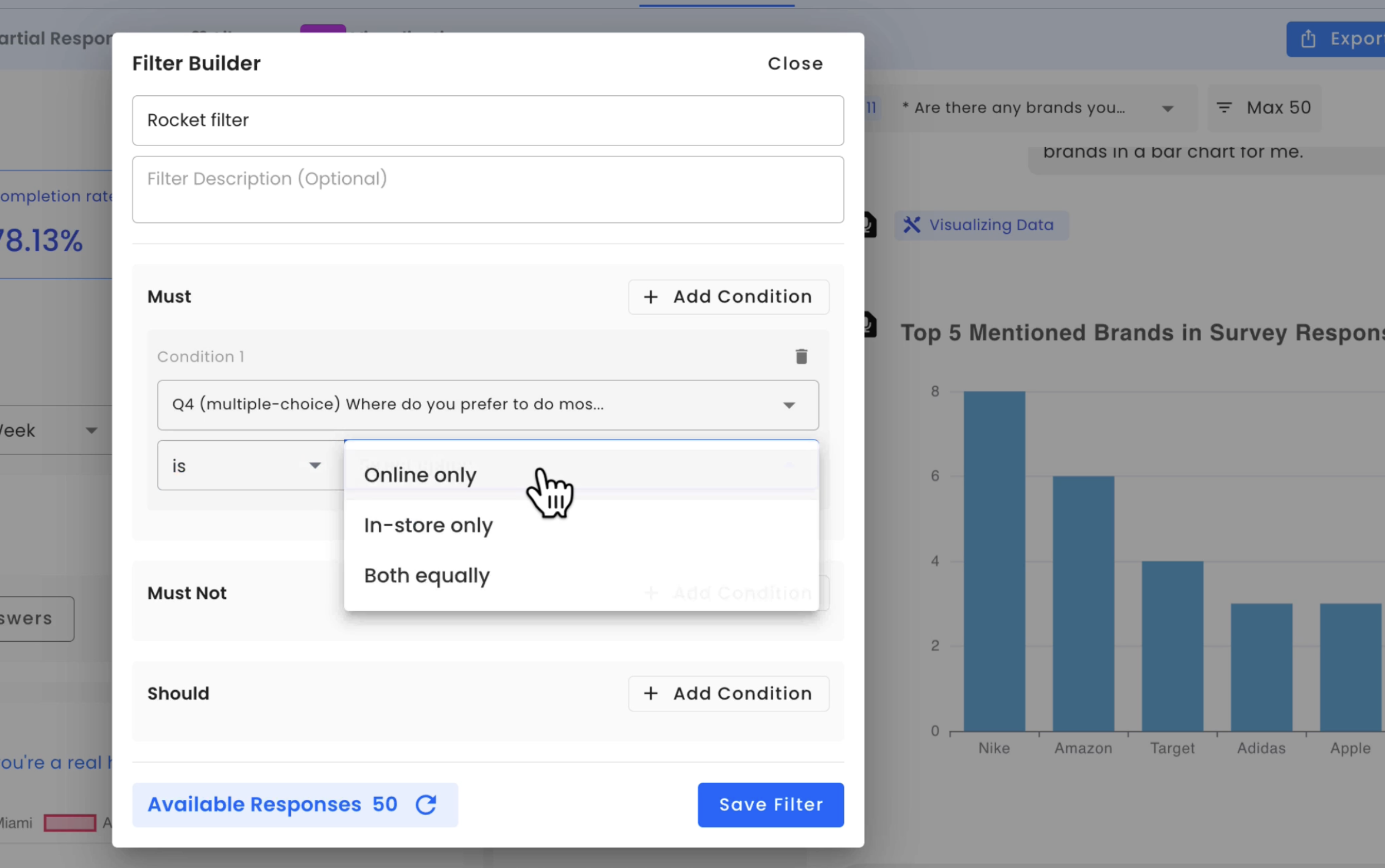 Custom filter builder for Nova data scoping