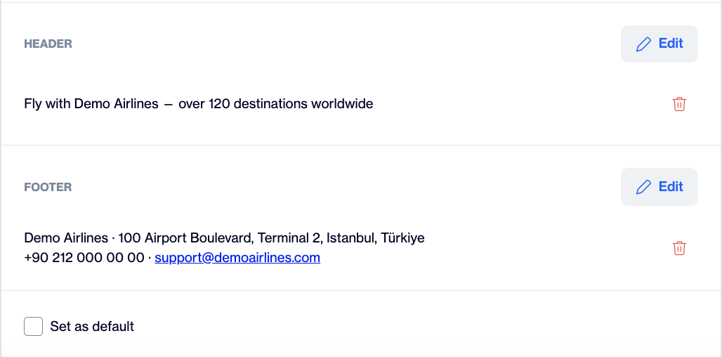 Example header and footer are visible