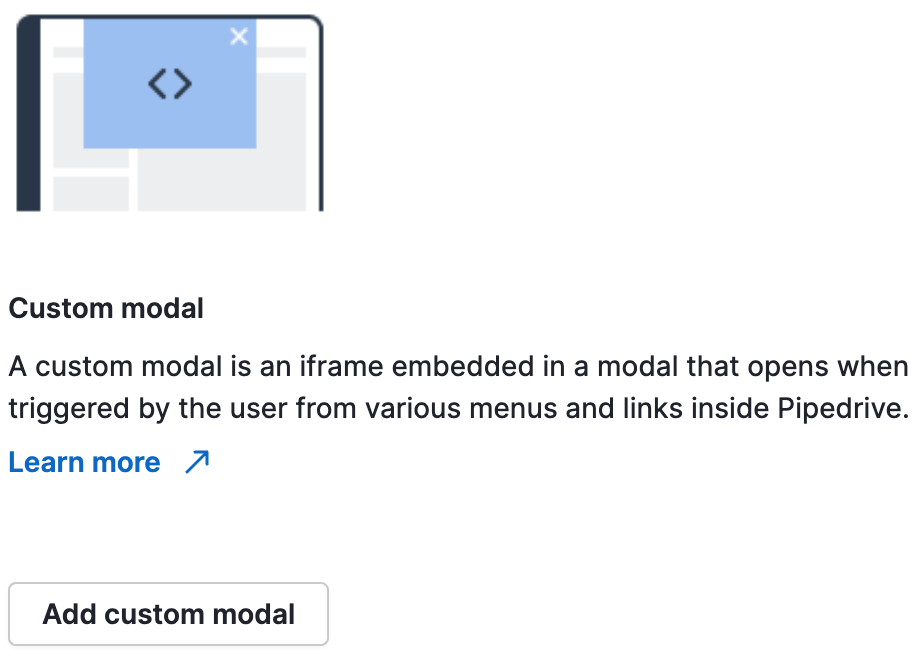 Custom modal