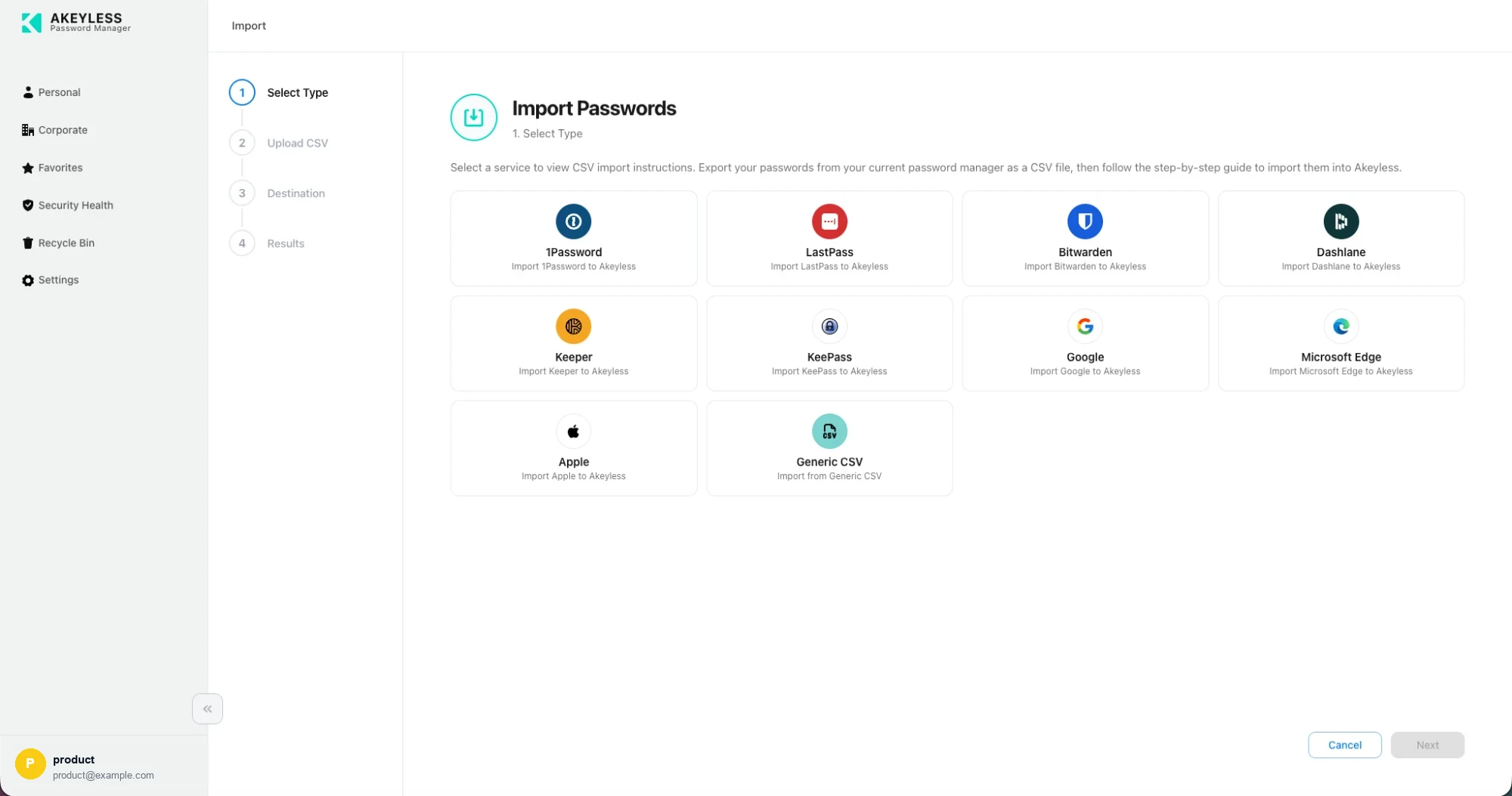 Step 1 — choose your source