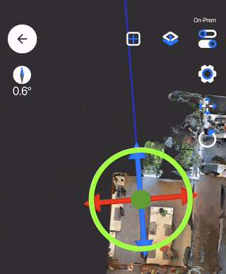 Align blue Y-Axis to magnetic north