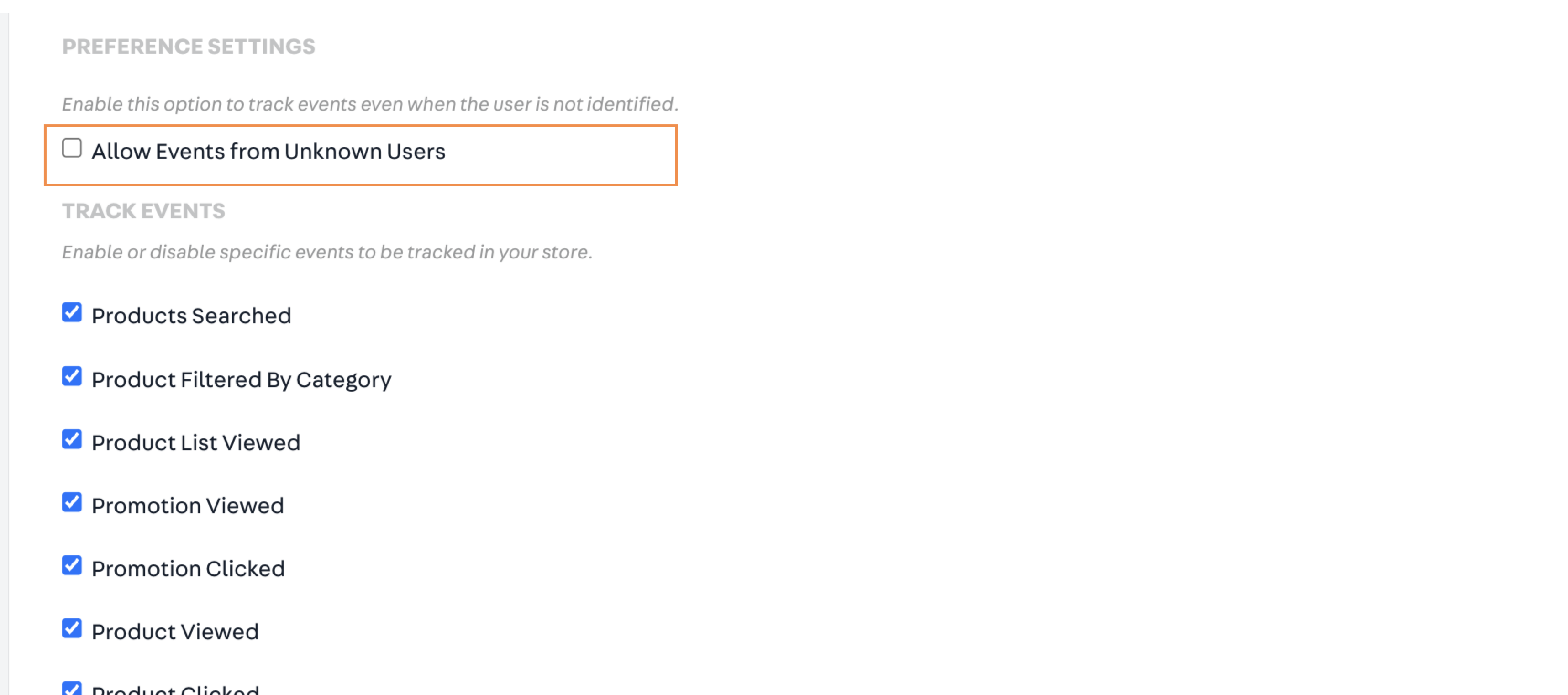 Track Unknown Users