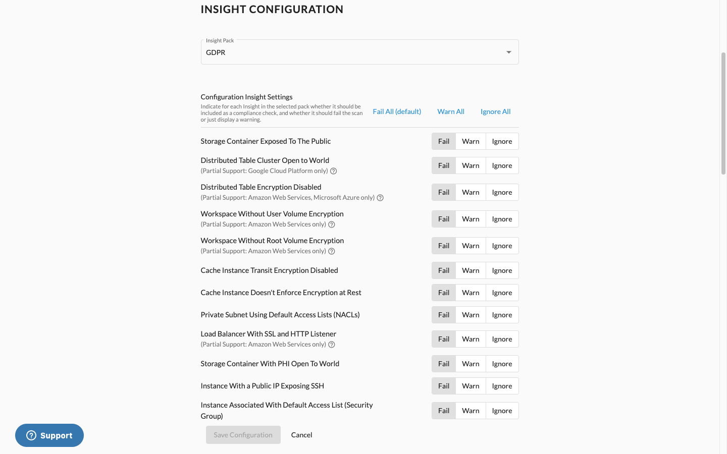 Configuring Insights