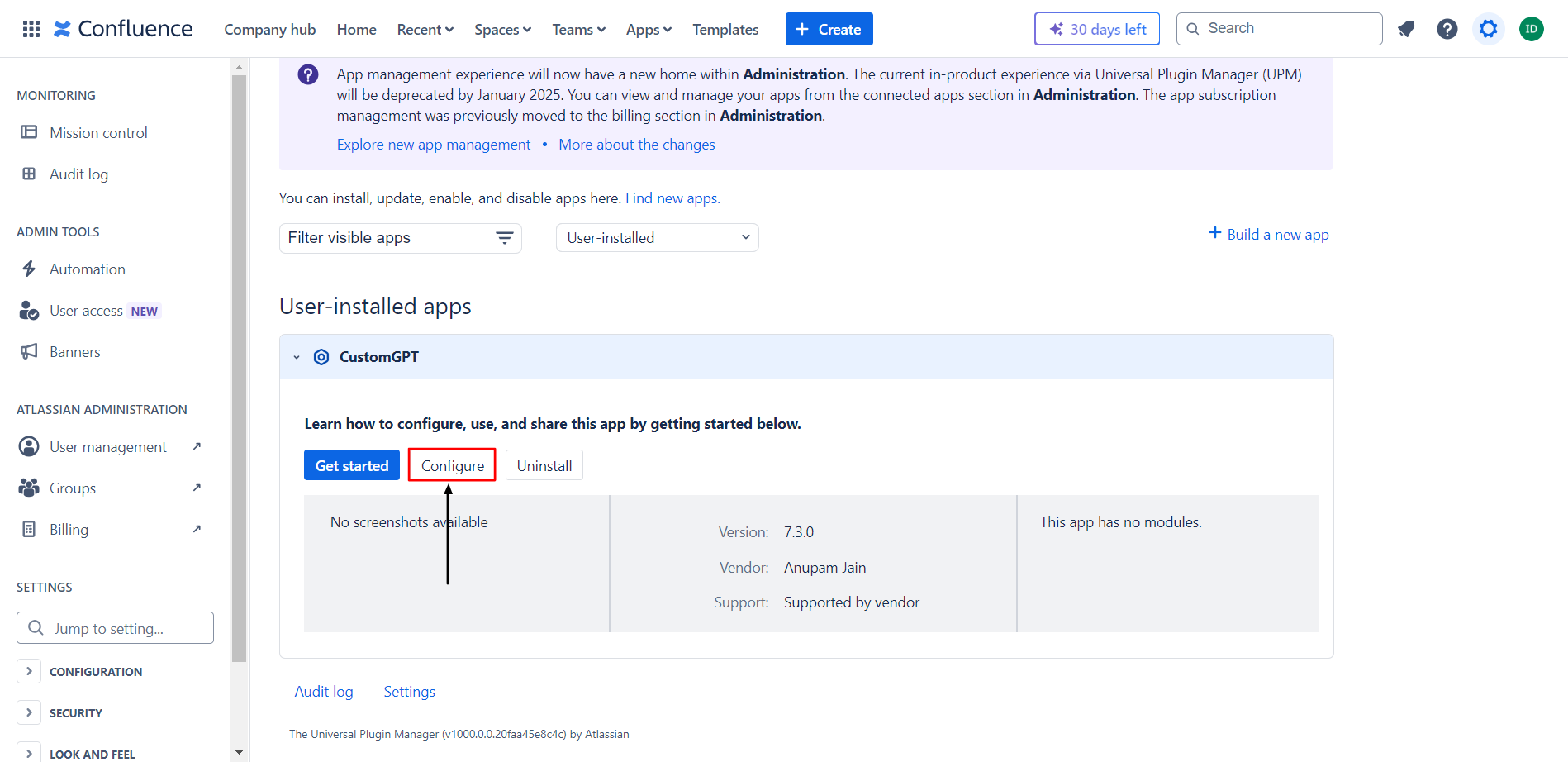 Configure CustomGPT.ai