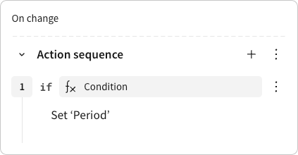 An action sequence containing the "if" component of an if/else statement.