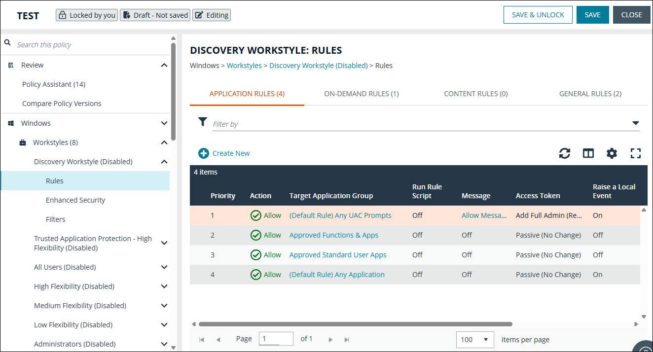 Discovery Workstyle: Rules