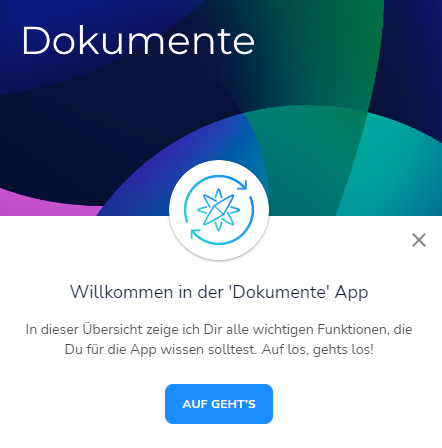 Start eines Übersichtsguides innerhalb der Zeitfensterverwaltung Einstellungen App