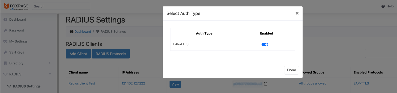 Enable/ Disable auth type depending on your use case