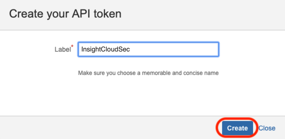 Name your API Token