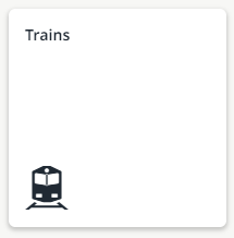 The new **Trains** app can be opened here