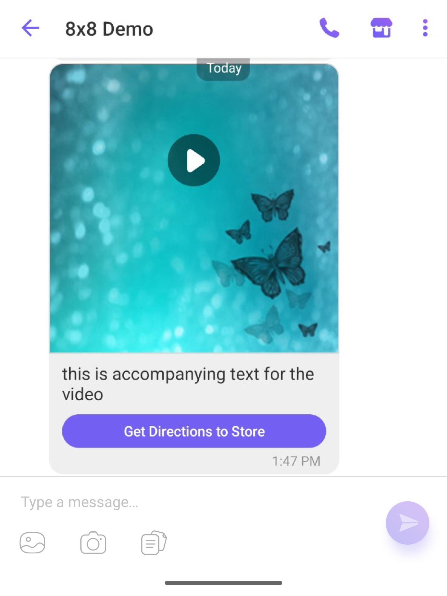 Viber Rich Media: Text + Video + Image