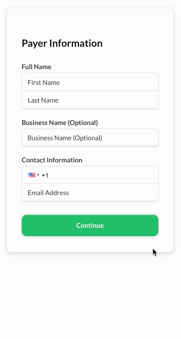 A preview of available UI elements
