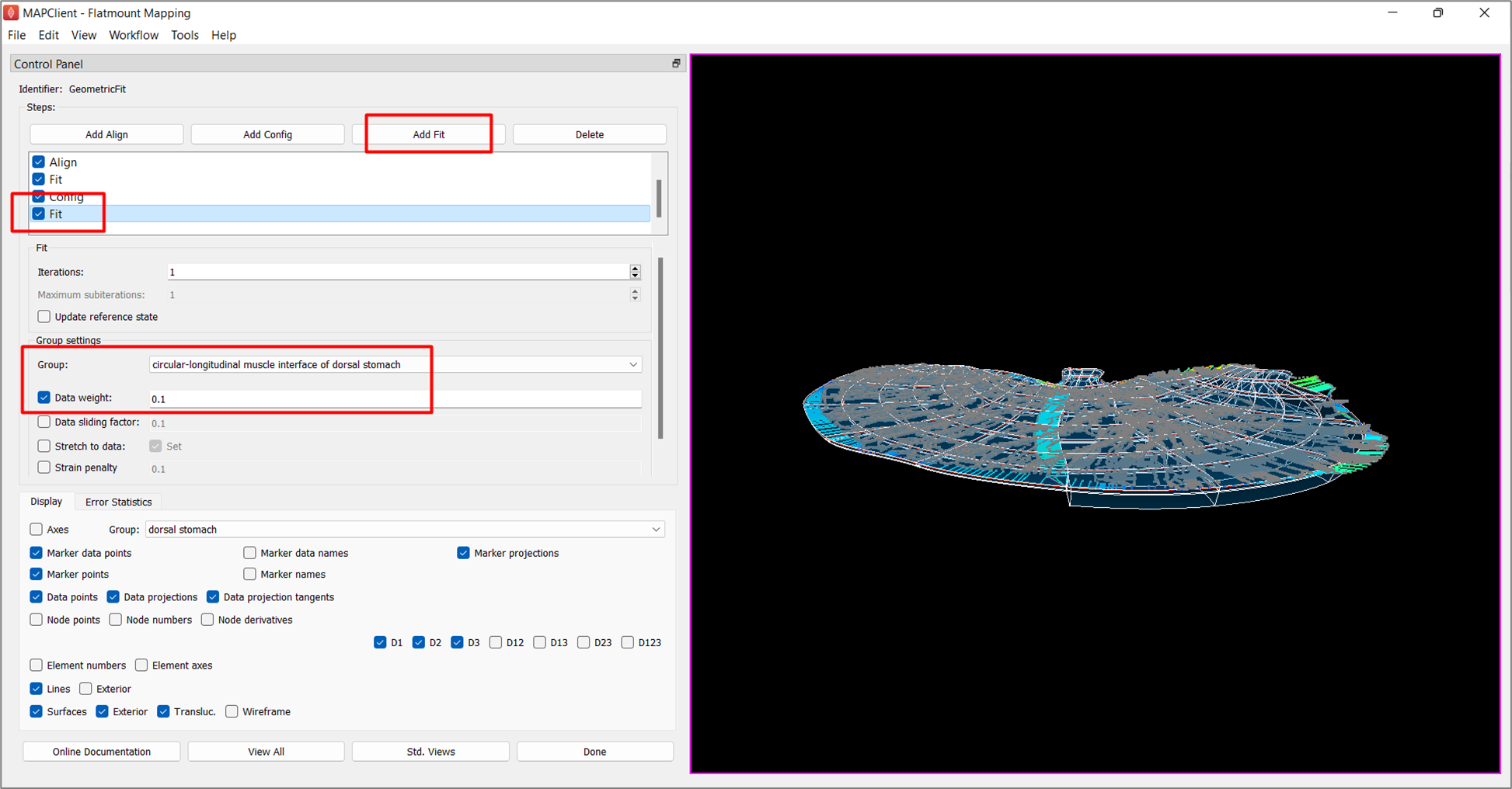 Figure 8. Scaffold after increasing data weight for flatten group.