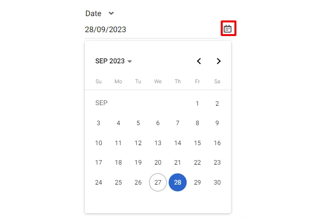 Calendar icon