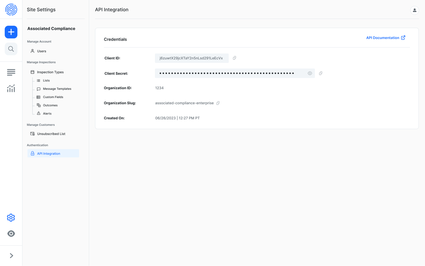 Vision Dashboard.