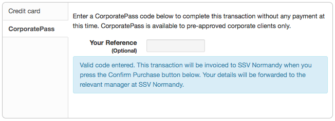 CorporatePass reference