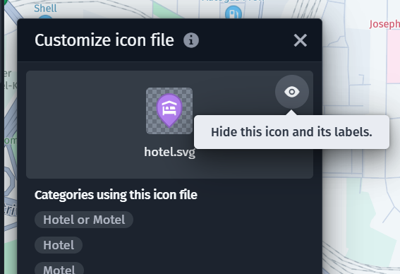 Hide icons