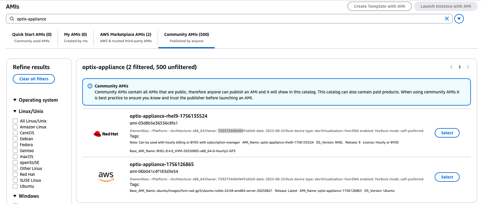 CyberOptix AMI Search