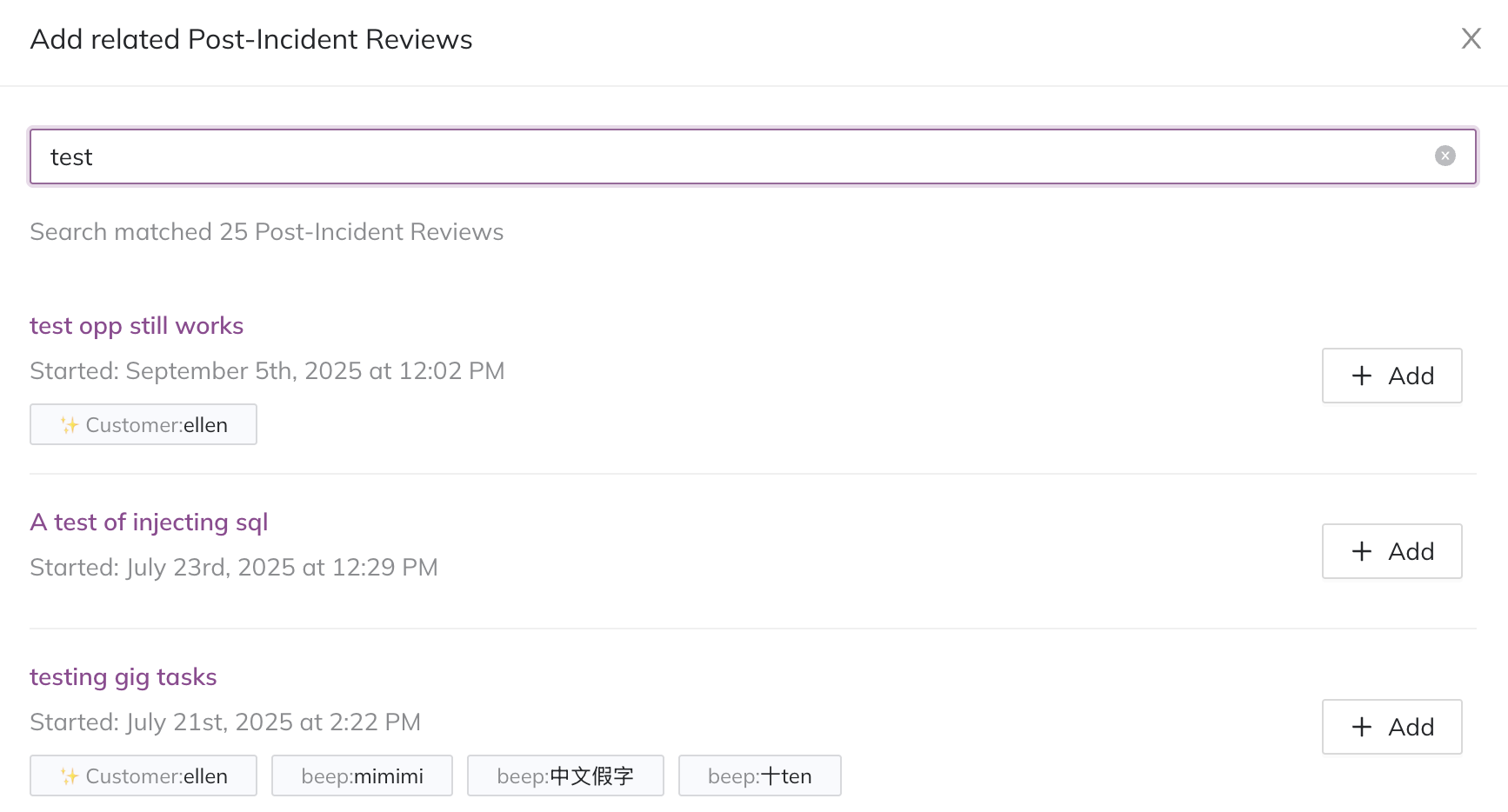 Search for keywords