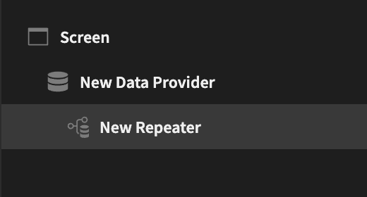 Repeater nested inside the data provider
