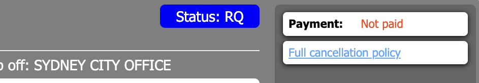 Step 1 - click on the 'RQ' or other status (non-final)