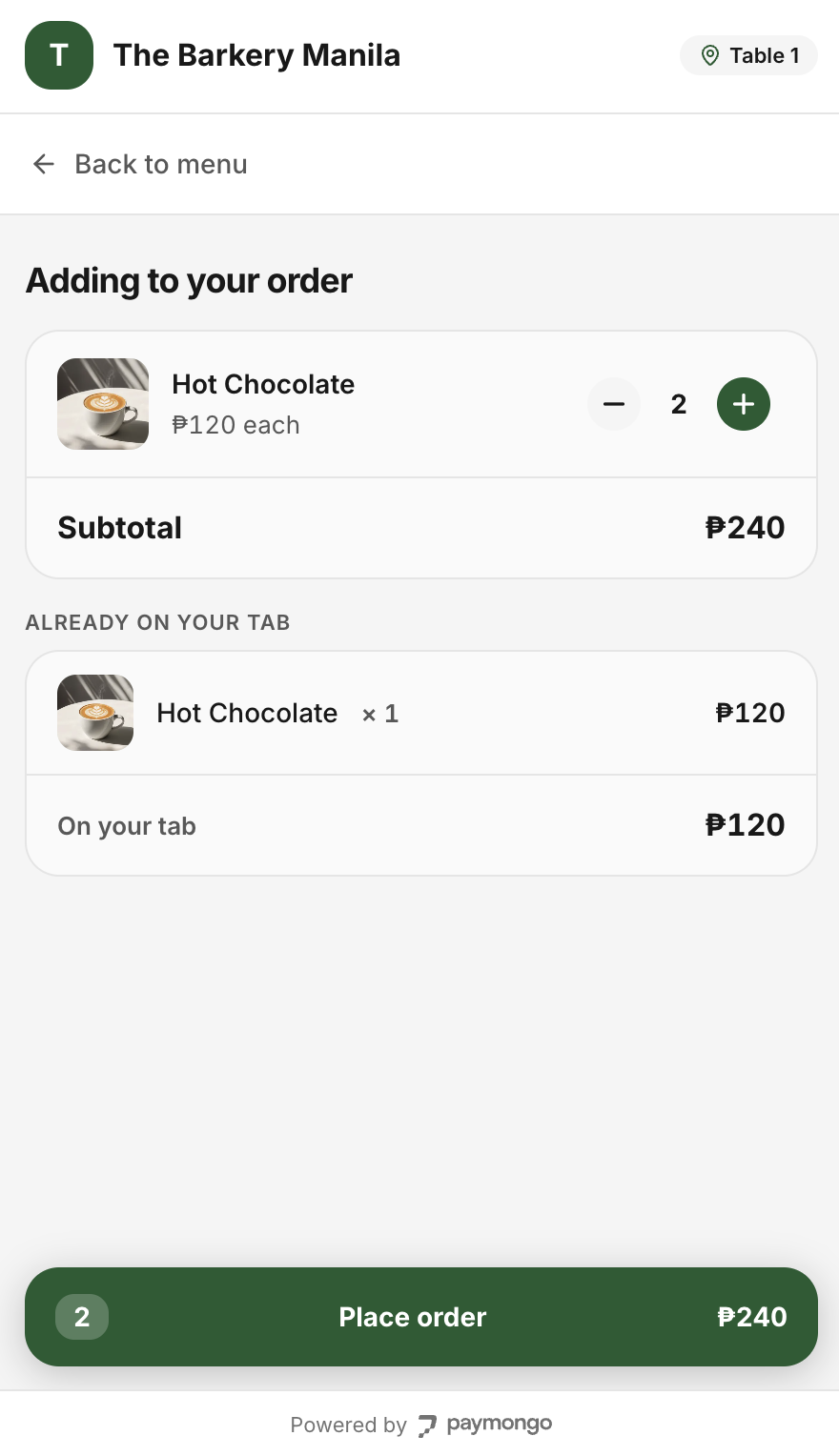 add more items from customer side