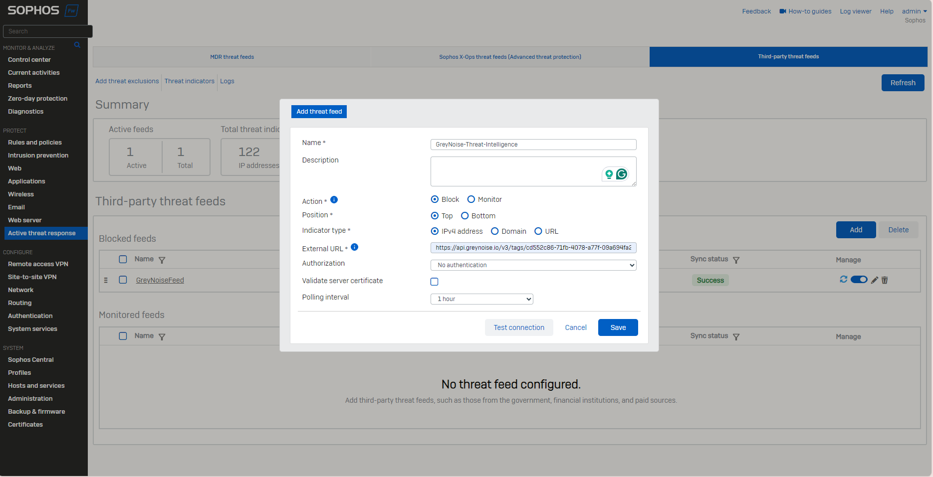 Vendor Configuration Sample - Sophos