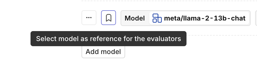 Only one model can be selected as a reference for an experiment.