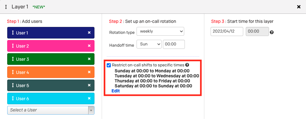 rotating weekend work schedule