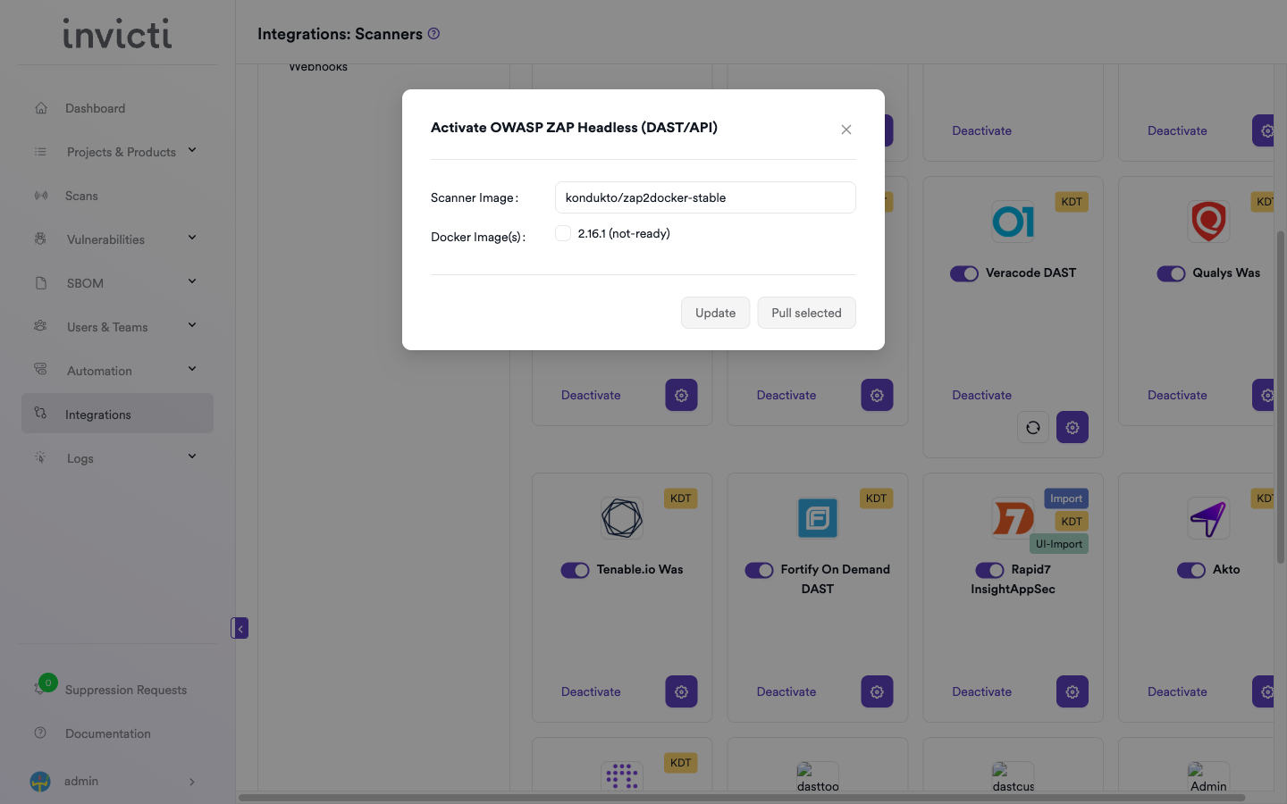 OWASP ZAP Headless settings