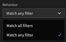 Changing the filter behaviour