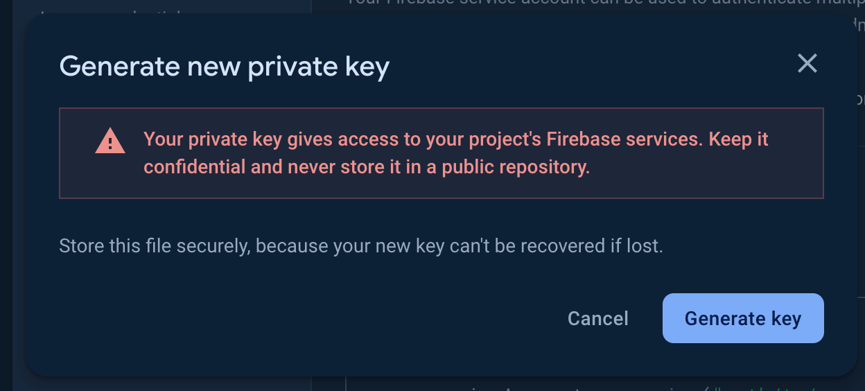 Generate a FCM v1 Key within Firebase