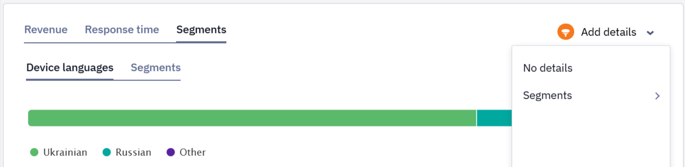 Add details option for filtering detailed statistics tabs