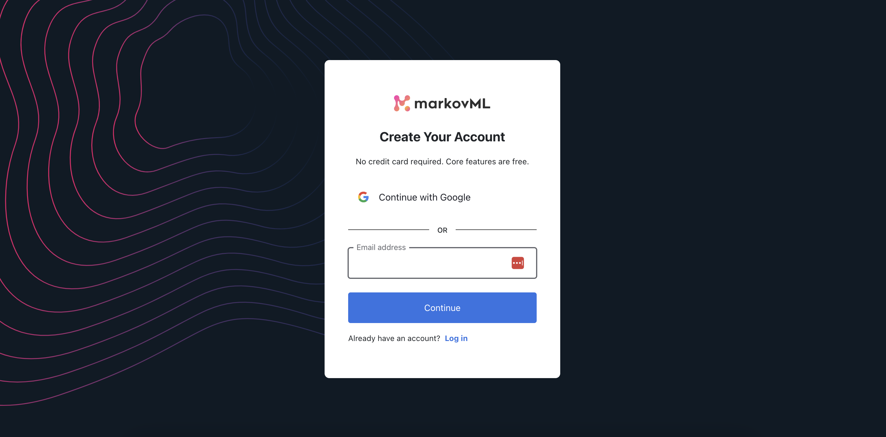 Redesigned sign-up page

