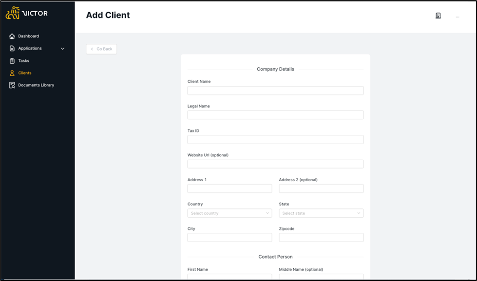 Figure 2. Add Client