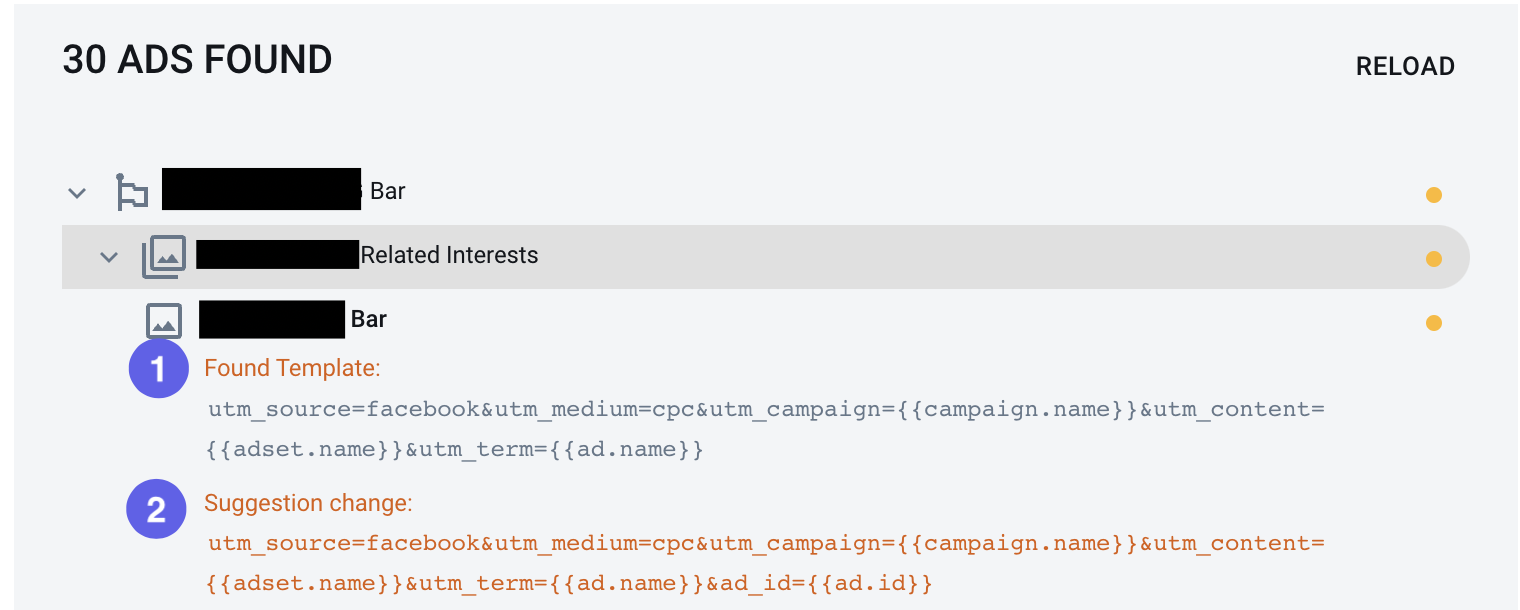 Verify your Ads Tracking templates settings