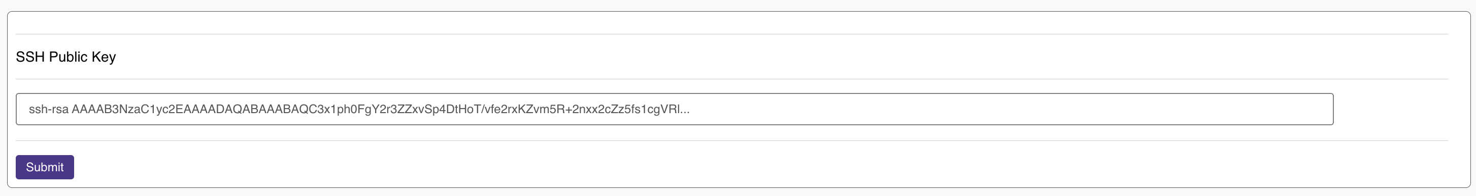 Upload SSH Public Key