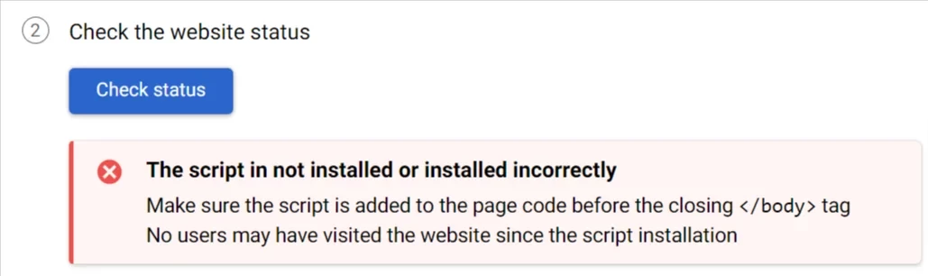 The script is not installed